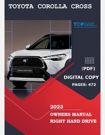 toyota corolla cross hybrid 2024 owners manual